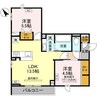 DR駅西本町COEUR 2LDKの間取り