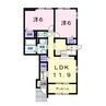 ル・ロジュマン　ブランシュ 2LDKの間取り