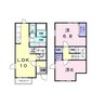 パルテール 2LDKの間取り