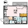 メゾン樫の木　A棟 1Rの間取り