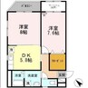 キャッスル北沢金沢 2DKの間取り