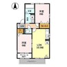 ベルリネッタⅡ 2LDKの間取り