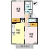 セジュール　ベル 2DKの間取り