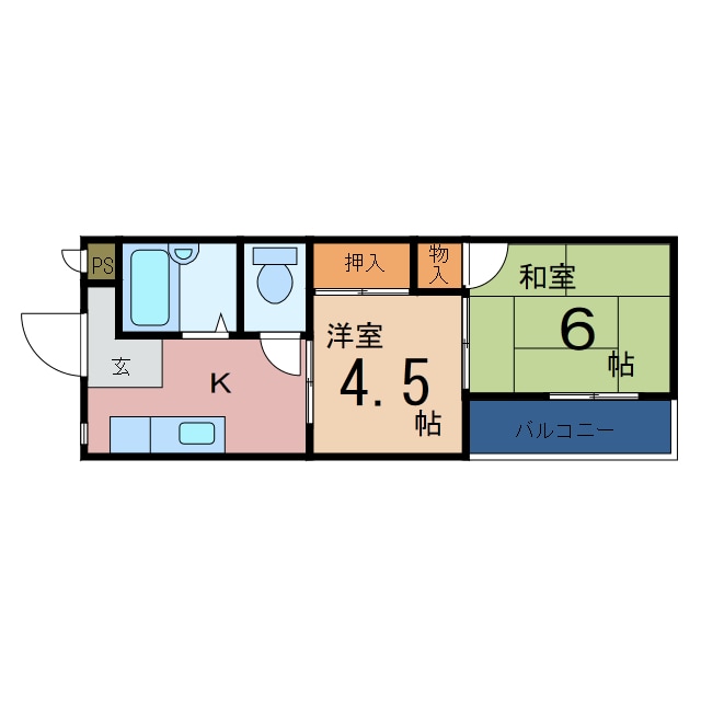 間取り図 コーポ中宮