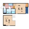 ハーモニーテラス高殿 1SKの間取り