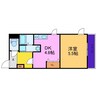 プレシャス中宮 1DKの間取り
