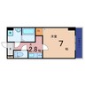 グランエクラ今市 1Kの間取り