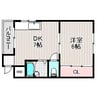 エクセーラ森小路 1DKの間取り