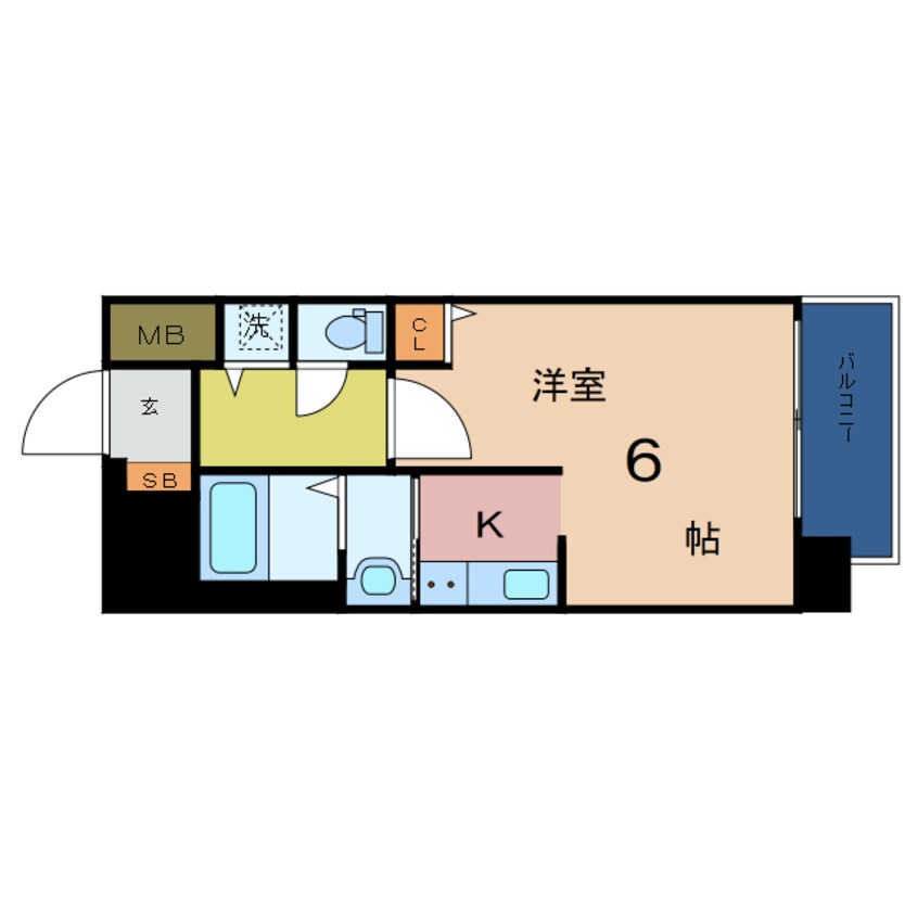 間取図 クレアート大阪トゥールビヨン