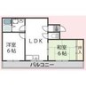 ルミエール中宮 2LDKの間取り