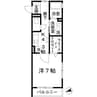 モンテリブロあさひ 1Kの間取り