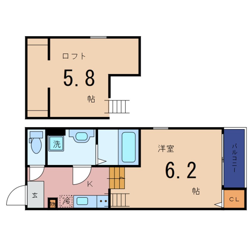 間取図 La fonte滝井