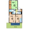 エクセル新森 2DKの間取り