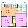 三宅ビル 2DKの間取り