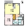 コルベーユ 1LDKの間取り