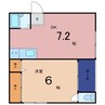 ガーデンテラス・シバ 1DKの間取り