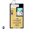 プレアール高殿 1Rの間取り