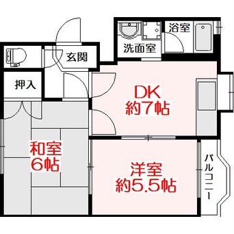 間取図 パレ中宮