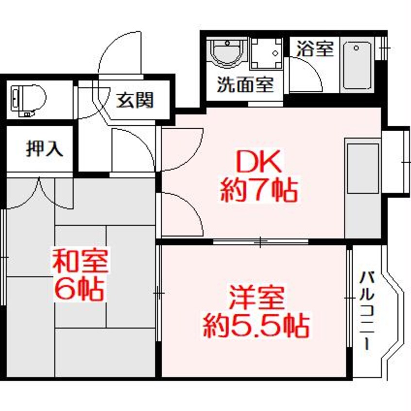 間取図 パレ中宮