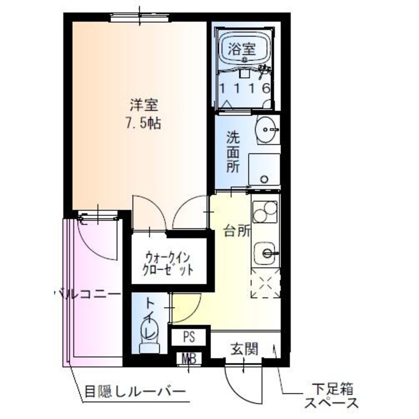 間取図 フジパレス城北公園通Ⅴ番館