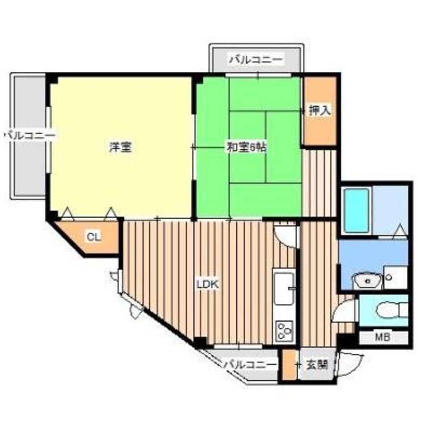 間取図 サンアベニュー井門Ⅱ