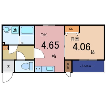 間取図 ドゥエリング高殿