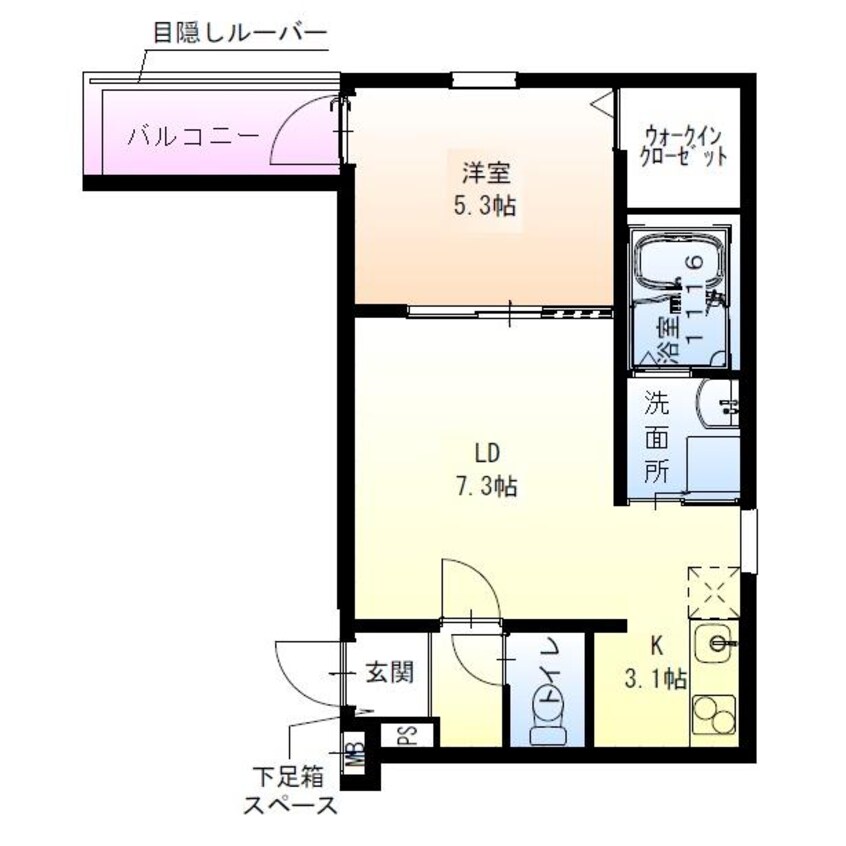 間取図 フジパレス高殿Ⅱ番館