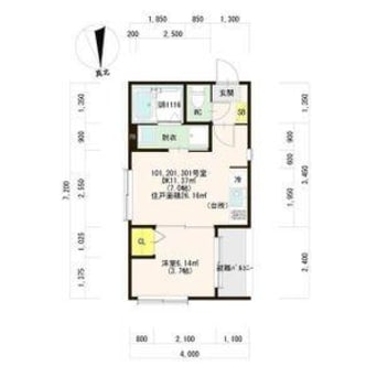 間取図 ハーモニーテラス中宮Ⅱ