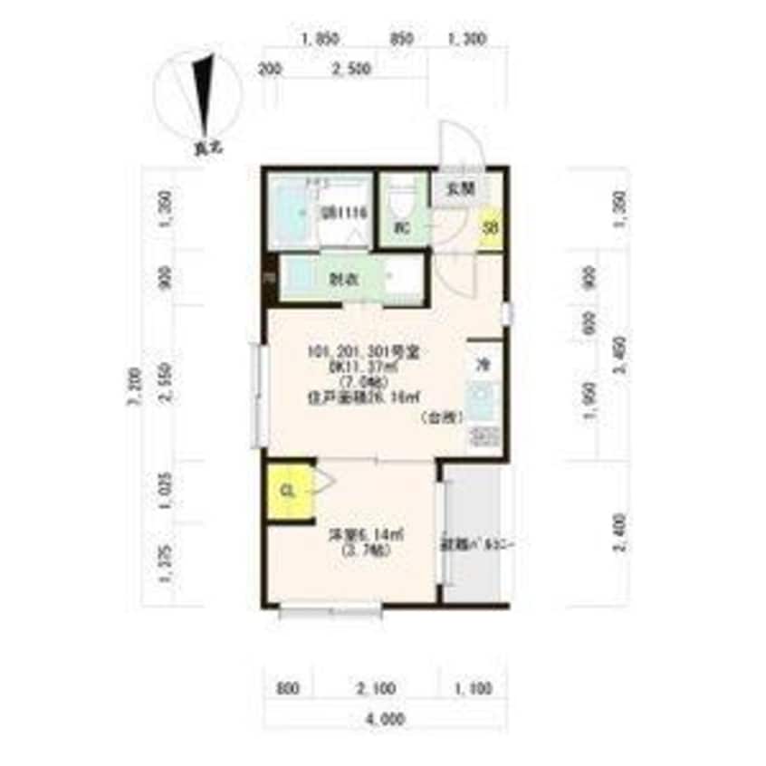 間取図 ハーモニーテラス中宮Ⅱ