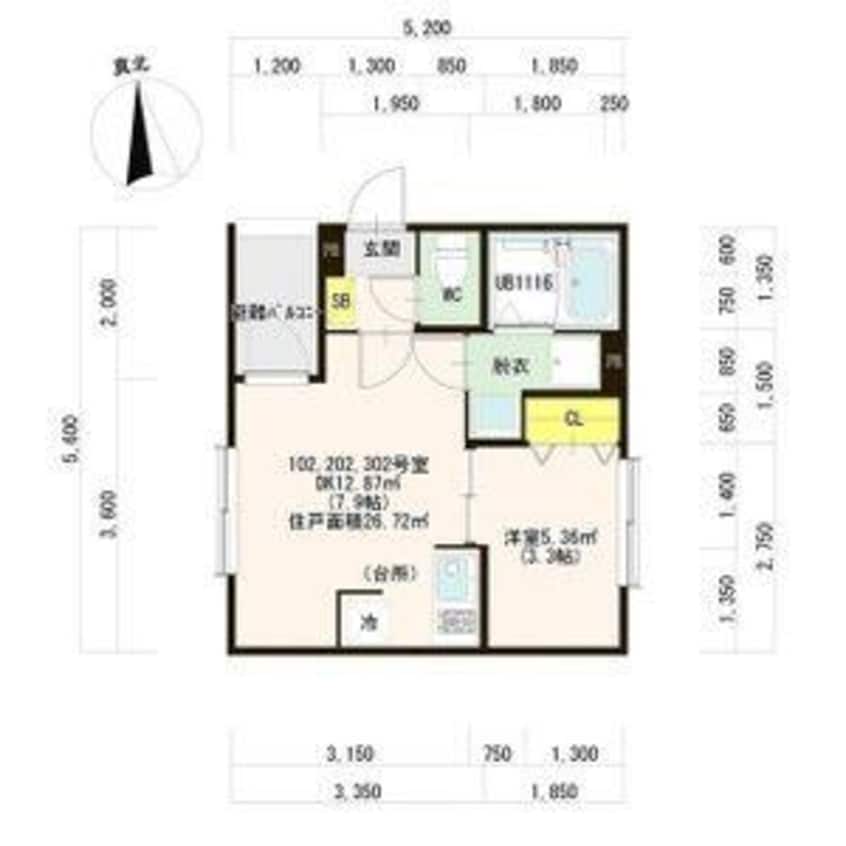 間取図 ハーモニーテラス中宮Ⅱ