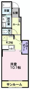 ラッフィナート 1Rの間取り