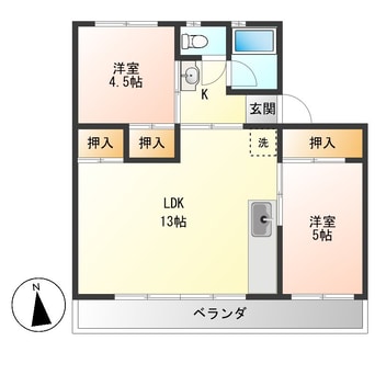 間取図 堀江マンション