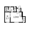 シンフォニー2 1LDKの間取り