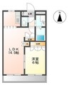 コンフォール成沢 1LDKの間取り