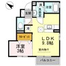 クレードル リヴ 1LDKの間取り