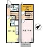キューブ吉原 1DK+Sの間取り