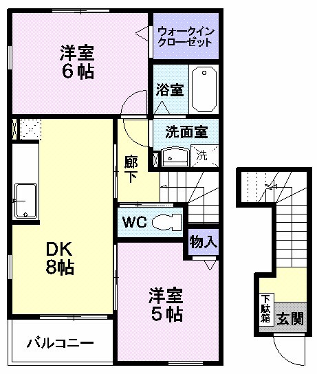 間取り図 メゾン・カルム　Ｂ