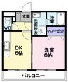 アルコバレーノ 1DKの間取り