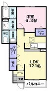 ボニ－トＢ 1LDKの間取り