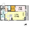 アルトプエンテ 1LDKの間取り