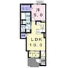 サンフラワー 1LDKの間取り