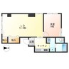 西口朝日マンション 1LDKの間取り