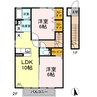 メゾン・ラ・フォルテ 2LDKの間取り
