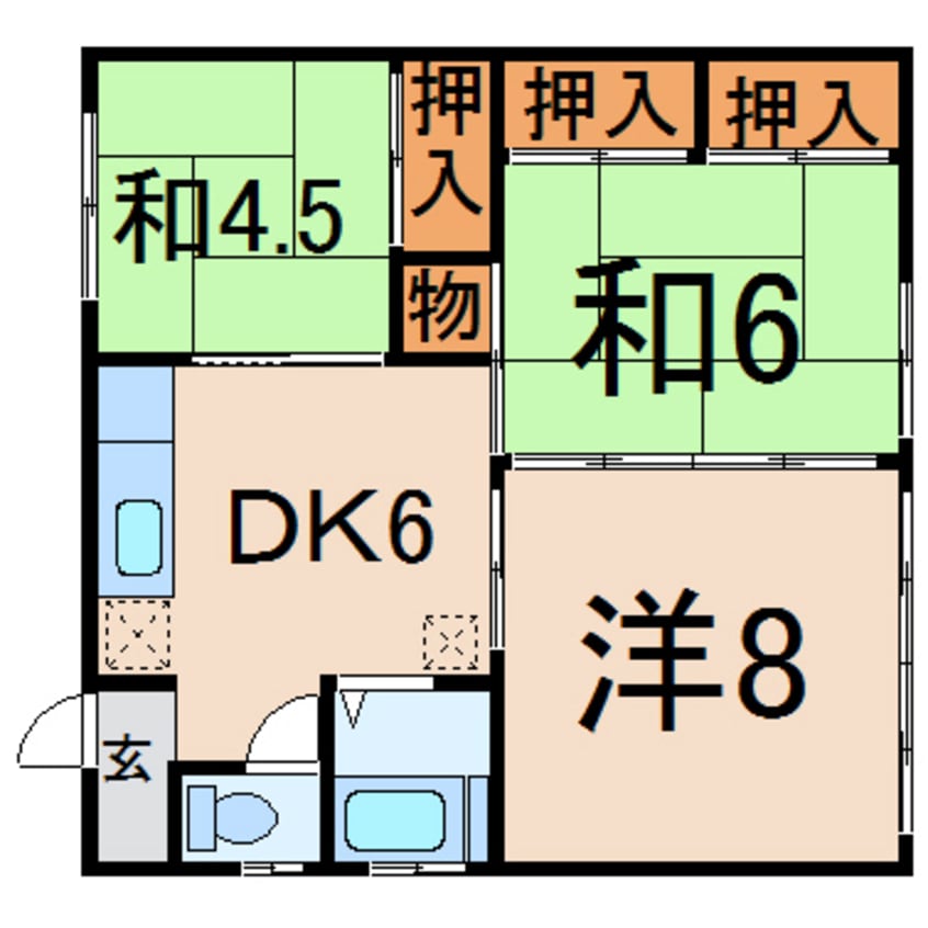 間取図 サンハイム荒楯