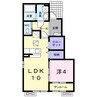 カーサ　ドマーニ 1LDKの間取り