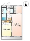 コンフォール成沢 1LDKの間取り