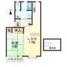 ハイツマロニエ2番館 1LDKの間取り
