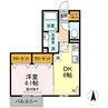 Ｄ－ｒｏｏｍ白山 1DKの間取り