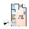 ラポール前田 B 1Rの間取り