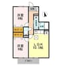ブルーリジェール Ｃ 2LDKの間取り